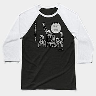 MEXICO 68 - Black Power - DARK BG Baseball T-Shirt